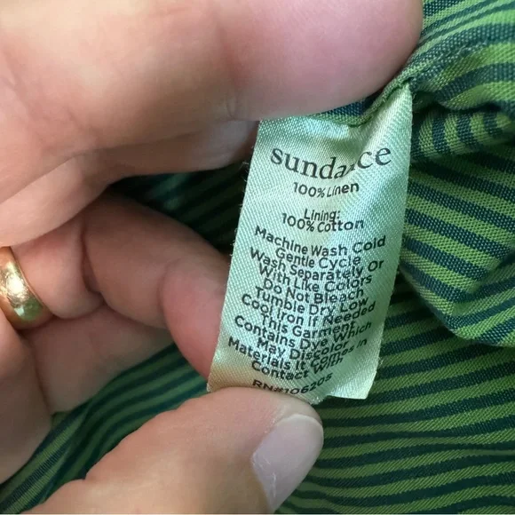 Sundance Oaklee Linen Blazer in Green Tea Size Button Front XL - Picture 14 of 16